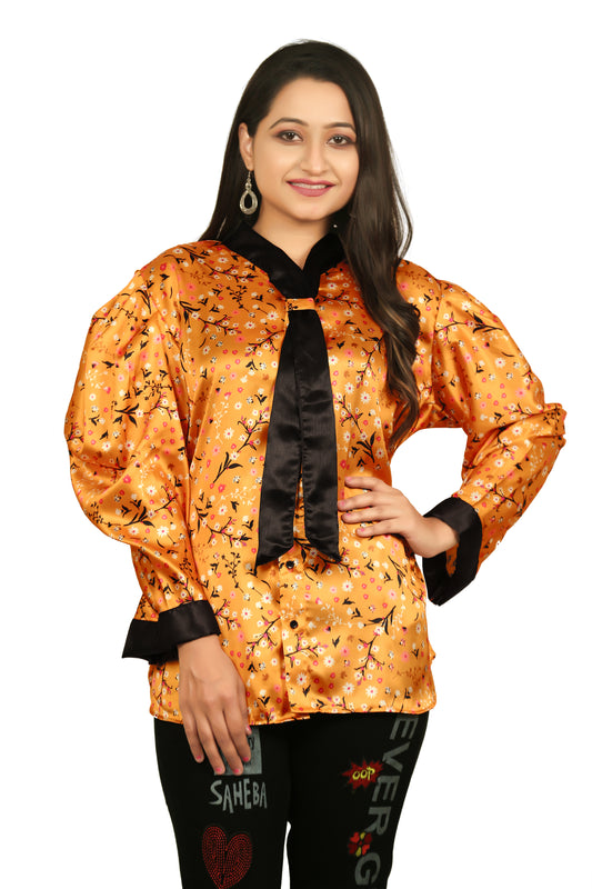 Satin Printed Party wear Top