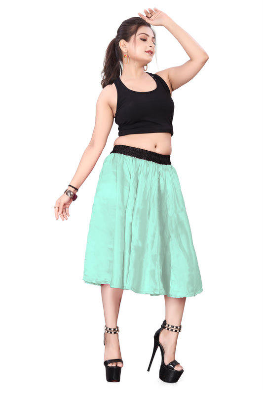 Satin Midi Skirt Party wear Skirt S24-Regular Size 2