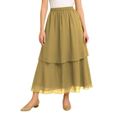 Tribal Fusion Belly Dance Skirt - 2-Layer Ruffled Chiffon Practice & Performance Wear C2