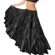 32-Yard 4 Tier Belly Dance Satin Skirt – Flowing, Elegant & Stage-Ready S30-1