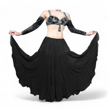 16 Yard 4-Tier Chiffon Belly Dance Skirt | Tribal Fusion Gypsy Full Flow C4
