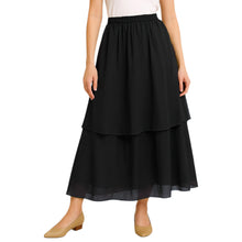 Tribal Fusion Belly Dance Skirt - 2-Layer Ruffled Chiffon Practice & Performance Wear C2