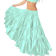 32-Yard 4 Tier Belly Dance Satin Skirt – Flowing, Elegant & Stage-Ready S30-1