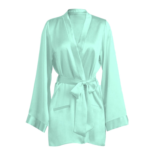 Satin Night Wear Bathrobe For Women S104-Regular Size 1
