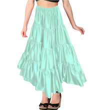 Belly Dance Satin Skirt – 12 Yard, 4 Tier Full Circle Skirt  - Regular Size 1