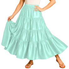 32-Yard 4 Tier Belly Dance Satin Skirt – Flowing, Elegant & Stage-Ready S30-3