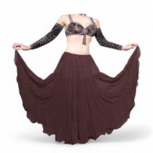 16 Yard 4-Tier Chiffon Belly Dance Skirt | Tribal Fusion Gypsy Full Flow C4