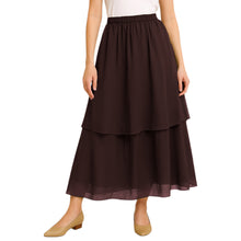 Tribal Fusion Belly Dance Skirt - 2-Layer Ruffled Chiffon Practice & Performance Wear C2