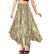 Belly Dance Satin Skirt – 12 Yard, 4 Tier Full Circle Skirt  - Regular Size 1