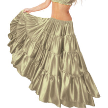 32-Yard 4 Tier Belly Dance Satin Skirt – Flowing, Elegant & Stage-Ready S30-1
