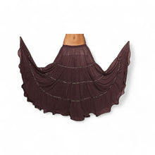 16 Yard 4-Tier Belly Dance Skirt with Gold Trim | Tribal Fusion Gypsy C5