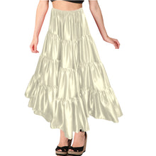 Belly Dance Satin Skirt – 12 Yard, 4 Tier Full Circle Skirt  - Regular Size 1