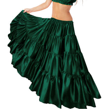 32-Yard 4 Tier Belly Dance Satin Skirt – Flowing, Elegant & Stage-Ready S30-1