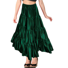 Belly Dance Satin Skirt – 12 Yard, 4 Tier Full Circle Skirt  - Regular Size 1