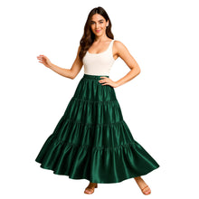 32-Yard 4 Tier Belly Dance Satin Skirt – Flowing, Elegant & Stage-Ready S30-1