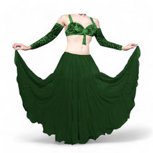 16 Yard 4-Tier Chiffon Belly Dance Skirt | Tribal Fusion Gypsy Full Flow C4
