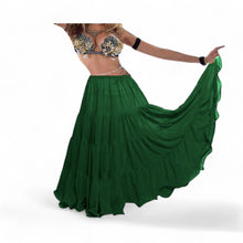 16 Yard 4-Tier Chiffon Belly Dance Skirt | Tribal Fusion Gypsy Full Flow C4