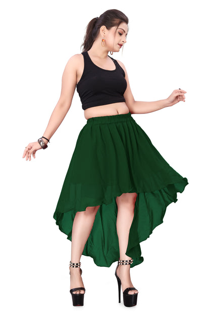 Chiffon Asymmetrical skirt Belly Dance Skirt C9- Regular Size 1