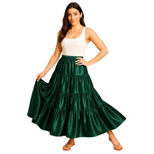32-Yard 4 Tier Belly Dance Satin Skirt – Flowing, Elegant & Stage-Ready S30-1