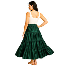 32-Yard 4 Tier Belly Dance Satin Skirt – Flowing, Elegant & Stage-Ready S30-1