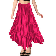 Belly Dance Satin Skirt – 12 Yard, 4 Tier Full Circle Skirt  - Regular Size 1