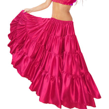 32-Yard 4 Tier Belly Dance Satin Skirt – Flowing, Elegant & Stage-Ready S30-1
