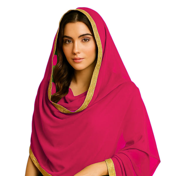 Sheer Chiffon Belly Dance Veil | Flowing Dance Dupatta Prop & Costume Accent C21