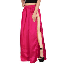 Satin Belly Dance Skirt – A-Line Silhouette with Side Slit  Flowing Performance Wear for Dancers & Festivals S1-1
