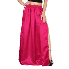 Satin Belly Dance Skirt – A-Line Silhouette with Side Slit  Flowing Performance Wear for Dancers & Festivals S1-1