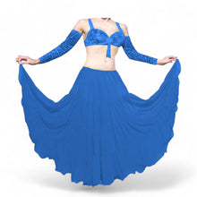 16 Yard 4-Tier Chiffon Belly Dance Skirt | Tribal Fusion Gypsy Full Flow C4