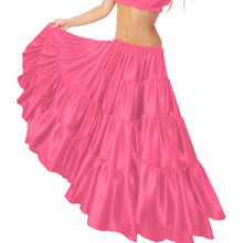 32-Yard 4 Tier Belly Dance Satin Skirt – Flowing, Elegant & Stage-Ready S30-1