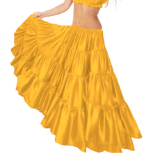 32-Yard 4 Tier Belly Dance Satin Skirt – Flowing, Elegant & Stage-Ready S30-1