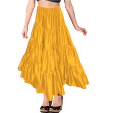 Belly Dance Satin Skirt – 12 Yard, 4 Tier Full Circle Skirt  - Regular Size 1