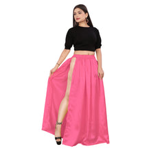 Satin Belly Dance Skirt – A-Line Silhouette with Side Slit  Flowing Performance Wear for Dancers & Festivals S1-1