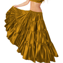 32-Yard 4 Tier Belly Dance Satin Skirt – Flowing, Elegant & Stage-Ready S30-1