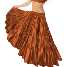 32-Yard 4 Tier Belly Dance Satin Skirt – Flowing, Elegant & Stage-Ready S30-1