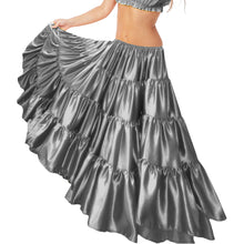 32-Yard 4 Tier Belly Dance Satin Skirt – Flowing, Elegant & Stage-Ready S30-1