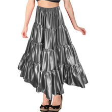 Belly Dance Satin Skirt – 12 Yard, 4 Tier Full Circle Skirt  - Regular Size 1