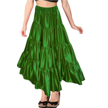 Belly Dance Satin Skirt – 12 Yard, 4 Tier Full Circle Skirt  - Regular Size 1