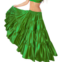 32-Yard 4 Tier Belly Dance Satin Skirt – Flowing, Elegant & Stage-Ready S30-1