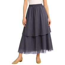 Tribal Fusion Belly Dance Skirt - 2-Layer Ruffled Chiffon Practice & Performance Wear C2