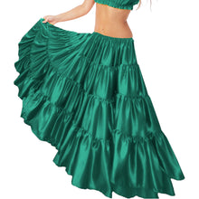 32-Yard 4 Tier Belly Dance Satin Skirt – Flowing, Elegant & Stage-Ready S30-1