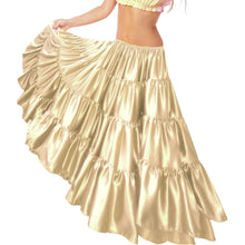 32-Yard 4 Tier Belly Dance Satin Skirt – Flowing, Elegant & Stage-Ready S30-1