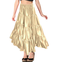 Belly Dance Satin Skirt – 12 Yard, 4 Tier Full Circle Skirt  - Regular Size 1