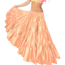 32-Yard 4 Tier Belly Dance Satin Skirt – Flowing, Elegant & Stage-Ready S30-2