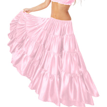 32-Yard 4 Tier Belly Dance Satin Skirt – Flowing, Elegant & Stage-Ready S30-2