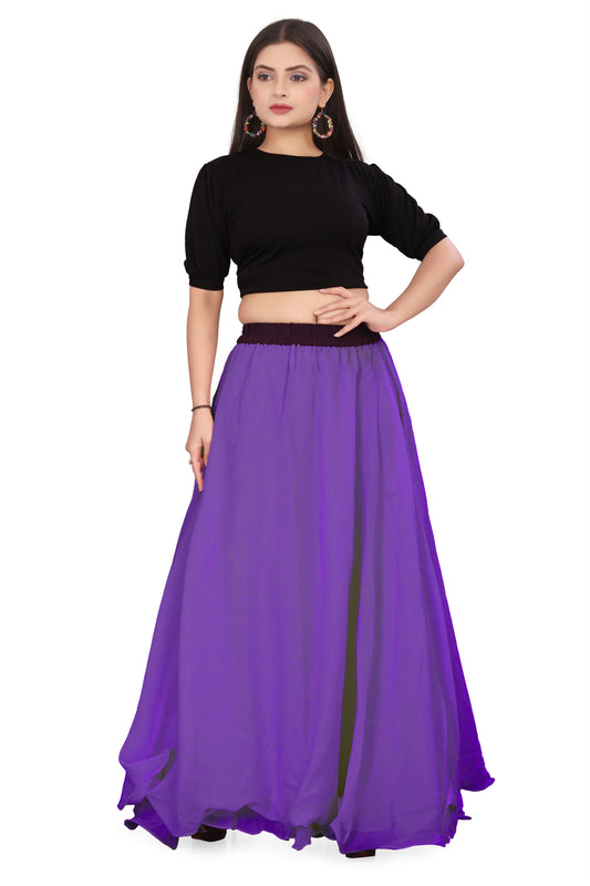 Chiffon Full Circle Belly Dance Skirt C12- Regular Size 1