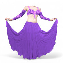 16 Yard 4-Tier Chiffon Belly Dance Skirt | Tribal Fusion Gypsy Full Flow C4