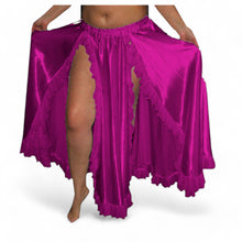 Women Belly Dance Satin 2 Side slite Skirt S102- Regular Size 2