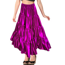 Belly Dance Satin Skirt – 12 Yard, 4 Tier Full Circle Skirt  - Regular Size 2